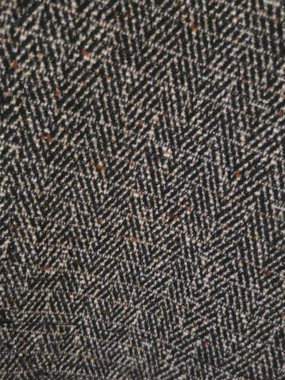Democracy Ankle & Cropped Pants in Black Herringbone with Brown Flecks